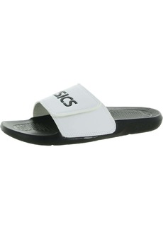 Asics AS002 Womens Faux Leather Slip-On Pool Slides