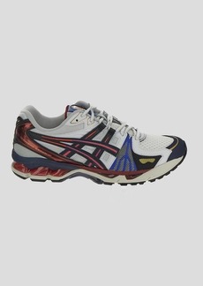 ASICS WHITE AND RED TECH GEL KAYANO LEGACY SNEAKERS