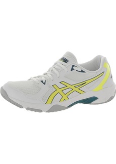 Asics GEL-ROCKET 10 Womens Faux Leather Trim Gum Running Shoes