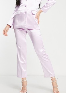 ASOS DESIGN Cigarette Suit Trousers in Lilac at Nordstrom