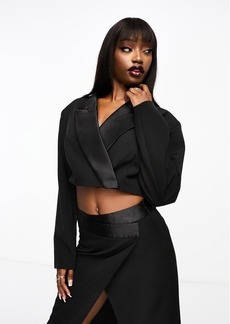 ASOS DESIGN Crop Tuxedo Blazer