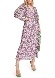 ASOS DESIGN Floral Long Sleeve Midi Dress