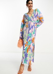 ASOS DESIGN Floral Print Long Sleeve Dress