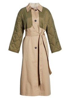 ASOS DESIGN Quilted Trench Coat