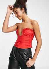 ASOS DESIGN Ruched Strapless Corset Top