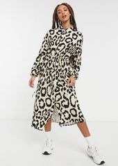 ASOS DESIGN shirt dress in leopard print