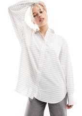 ASOS DESIGN Stripe Oversize Button-Up Oxford Shirt