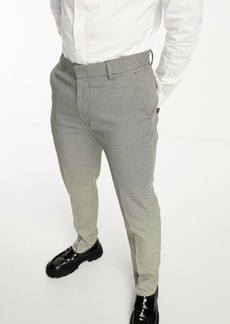 ASOS DESIGN Textured Skinny Fit Suit Trousers