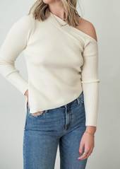 ASTR Aldari Sweater Top In Cream