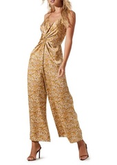 ASTR the Label Abstract Animal Print Jumpsuit