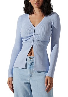 Astr the Label Ansen Ruched Cardigan