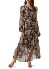 ASTR the Label Calista Floral One-Shoulder High-Low Maxi Dress