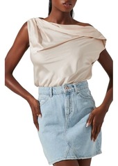 ASTR the Label Ceres Off the Shoulder Satin Blouse