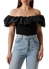 ASTR the Label Cherie Ruffle Off the Shoulder Top