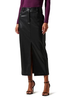 ASTR the Label Faux Leather Midi Skirt