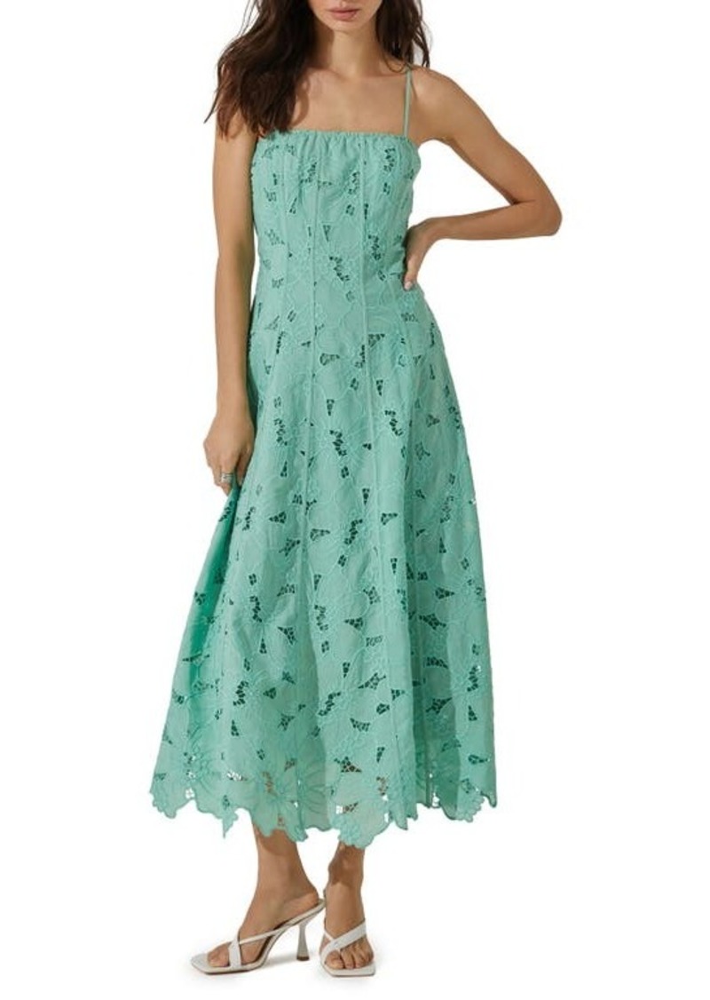 ASTR the Label Floral Lace Midi Dress