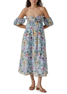 ASTR the Label Floral Off the Shoulder Midi Dress