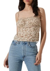 ASTR the Label Floral Pleated Cotton Camisole