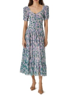 ASTR the Label Floral Print Ruched Maxi Dress