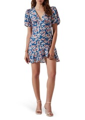ASTR the Label Floral Puff Sleeve Cutout Dress