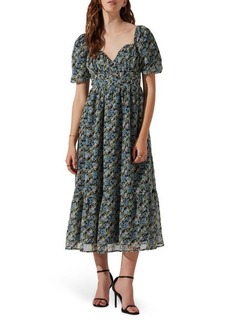 ASTR the Label Floral Sweetheart Neck Dress