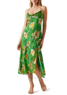 ASTR the Label Gaia Midi Dress in Green Pink Floral at Nordstrom Rack