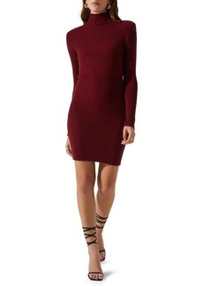 ASTR the Label Gwendolyn Funnel Neck Long Sleeve Sweater Dress