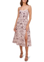 ASTR the Label Keilani Sleeveless Midi Dress in Blossom Tropical Print at Nordstrom
