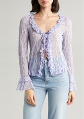 ASTR the Label Lace Front Tie Bed Jacket