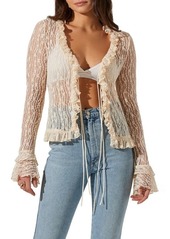 ASTR the Label Lace Front Tie Bed Jacket