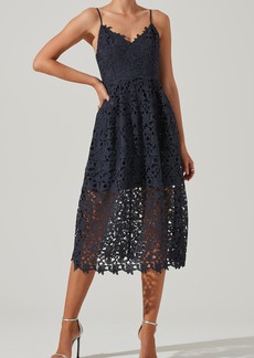 ASTR the Label Lace Midi Dress in Navy at Nordstrom Rack