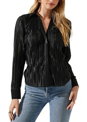 Astr the Label Laurel Pleated Blouse