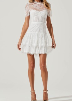 ASTR the Label Leilani Lace Cocktail Dress in White at Nordstrom Rack