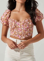 ASTR the Label Paola Corset Crop Top in Copper Lilac Multi at Nordstrom Rack