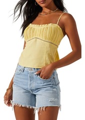 ASTR the Label Pleated Camisole in Yellow at Nordstrom