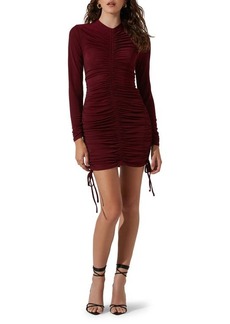 ASTR the Label Ruched Long Sleeve Body-Con Minidress
