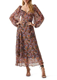 ASTR the Label Sylvie Floral Underwire Long Sleeve Dress