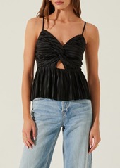 ASTR the Label Twist Front Plissé Camisole