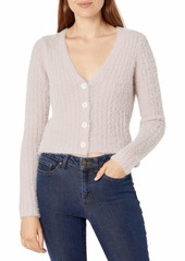 ASTR the label Women's Amanda Long Sleeve V-Neck Fitted Cardigan