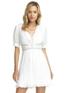 ASTR the label Women's Brennan Sleeve Ruffle FIT & Flare Short Dress  XS