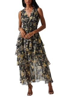 Astr the Label Women's Kali Tiered Maxi Dress - Black/navy Floral