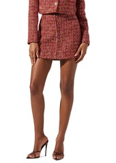 Astr the Label Women's Milena Tweed Mini Skirt - Orange Brown