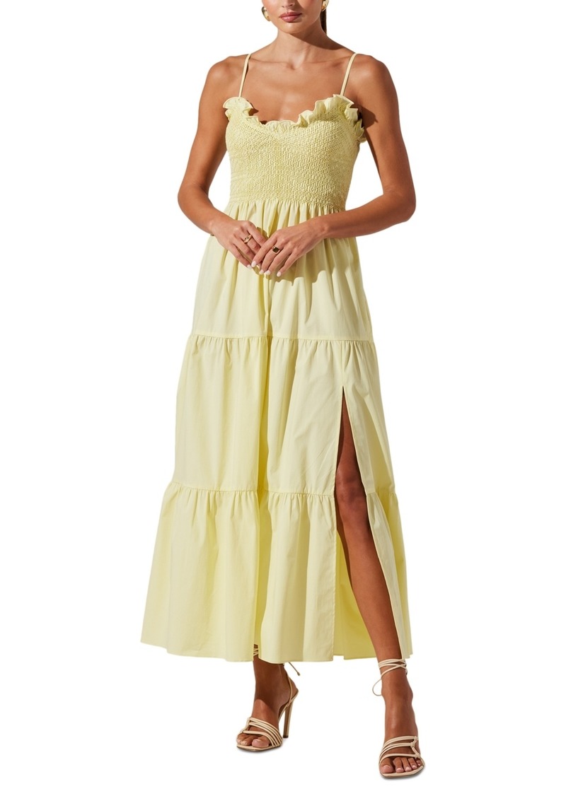 Astr the Label Women's Seraphine Sleeveless Ruffled Dress - Lemon
