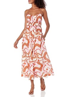 ASTR the label Women's Suzy Dress Brown Pink geo