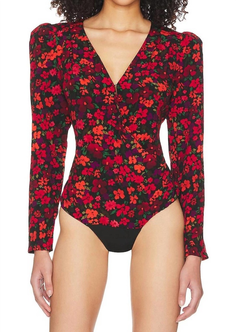 ASTR Bartlett Bodysuit In Red Orange