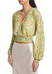 ASTR Bellona Watercolor Floral Blouse