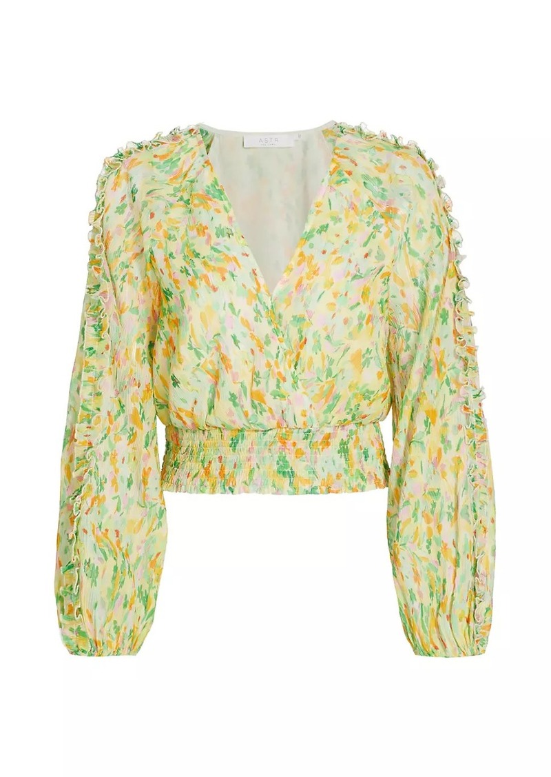 ASTR Bellona Watercolor Floral Blouse