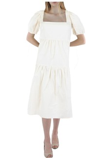 ASTR Ilana Womens Cotton Knee Midi Dress