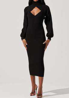 ASTR Jodie Sweater Dress In Black