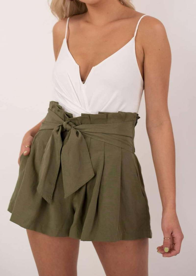 ASTR Marika Shorts In Olive